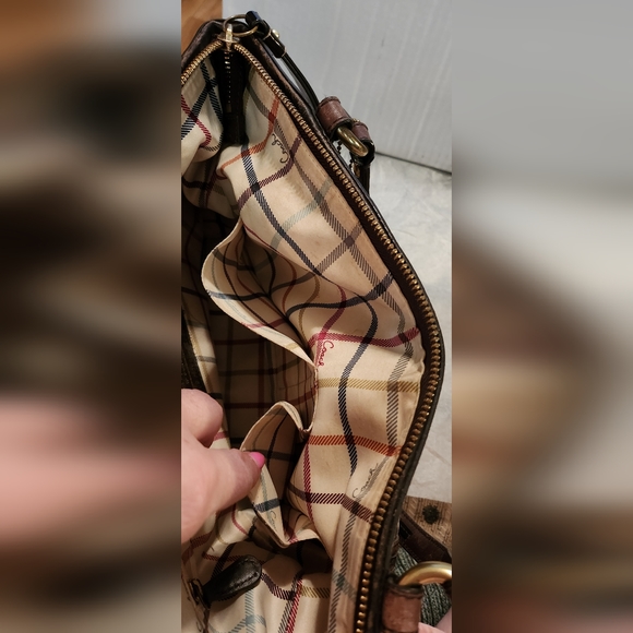 Coach Signature Shoulder Tote Bag Canvas & Leather 15" X 10 1/2" - Picture 12 of 16